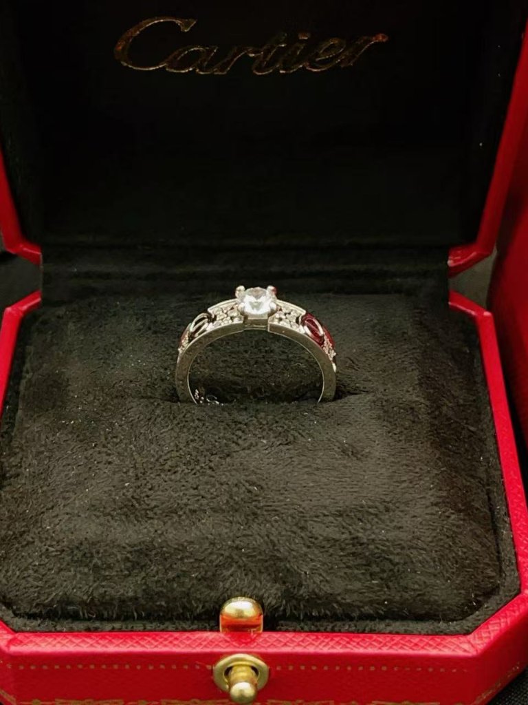 Cartier Ballon Bleu De Cartier Diamond Ruby Engagement Ring